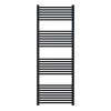 HeizTech egyenes matt fekete acél fürdőszobai törölközőszárító radiátor 50 x 100 cm, 463 W