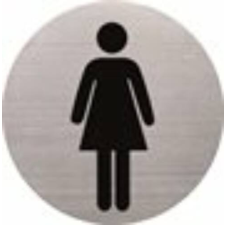 HELIT Információs tábla, rozsdamentes acél, HELIT, női mosdó információs tábla, állvány
