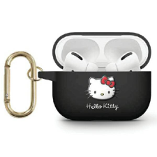 HELLO KITTY 3D Kitty Head Airpods Pro 2 Szilikon tok - Fekete (HKAP23DKHSK) fülhallgató, fejhallgató tok