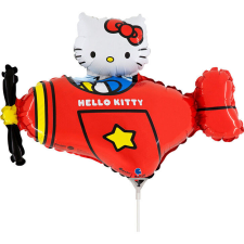 HELLO KITTY Airplane Red mini fólia lufi 35 cm (WP) party kellék