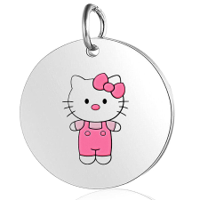 Hello Kitty feliratozható medál lánccal vagy kulcstartóval (többféle) nyaklánc