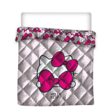 HELLO KITTY Hello Kitty Pink Bow steppelt ágytakaró, paplan 240x220cm lakástextília