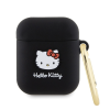 HELLO KITTY HKA23DKHSK Airpods 1/2 tok fekete Szilikon 3D Kitty fej 3D Kitty fej