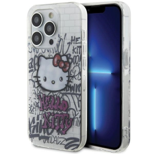 HELLO KITTY HKHCP14LHDGPHT iPhone 14 Pro 6.1&quot; fehér keménytok IML Kitty On Bricks Graffiti IML Kitty On Bricks Graffiti tok és táska