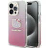 HELLO KITTY IML Gradient Electrop Kitty Head iPhone 14 Pro telefon tok - Pink (HKHCP14LHDGKEP)