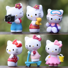  Hello Kitty kicsi 6 db/ csomag tortafigura,tortadísz sütés és főzés
