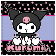 HELLO KITTY Kuromi kéztörlő, arctörlő, törölköző 30x30cm lakástextília