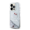 HELLO KITTY Liquid Glitter Charms Head Logo iPhone 13 Pro Max telefon tok - Átlátszó (HKHCP13XLIKHET)