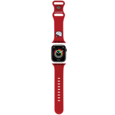 HELLO KITTY óraszíj HKAWMSCHBLR Apple Watch 38/40/41mm piros szíj Szilikon Kitty Head szilikon okosóra kellék