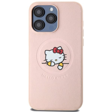 HELLO KITTY PU Kitty Asleep Logo MagSafe Zadní Kryt pro iPhone 15 Pro Max Pink tok és táska