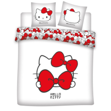 HELLO KITTY Red Bow dupla, kétszemélyes ágyneműhuzat 240×220cm, 65x65 cm lakástextília