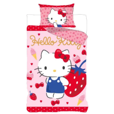 HELLO KITTY Strawberry ágyneműhuzat 140×200cm, 70×90 cm lakástextília