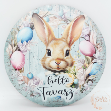  Hello tavasz fa tábla - nyuszifej tojásokkal dekorációs kellék