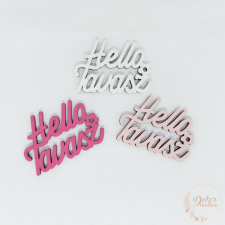  Hello tavasz felirat - rózsaszín színek dekorációs kellék