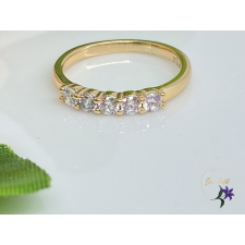  Helmi fehércirkónia köves antiallergén tini gyűrű, kisméretű 18K gyűrű