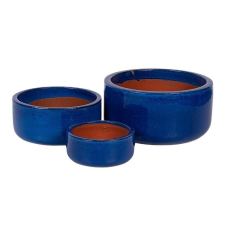 Helsinki kerámia ültetőtál szett kék 21-38x11-22cm S/3 kerti tárolás