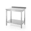 Hendi Fali munkaasztal állóállvánnyal és polccal  - mélység 600 mm - Kitchen Line -  800x600x(H)850mm - HENDI 811450