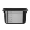 Hendi GN edény 1/4, HENDI, Profi Termékcsalád, GN 1/4, 4L, Fekete, 265x162x(H)150mm