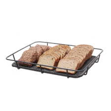 Hendi Süteményes kosár rozsdamentes acél peremmel - Fekete - 400x300x(H)50 mm - HENDI 426555 konyhai eszköz