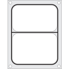 Hendi Tálcatömítő mátrix, HENDI, kétszakaszos tartály, 227 x 178 mm konyhai eszköz