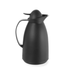 Hendi Termosz kancsó üvegbetéttel, HENDI, 1L, Fekete, ⌀140x(H)268mm konyhai eszköz
