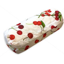  Hengerpárnahuzat, Cseresznyés, 35x15 cm lakástextília