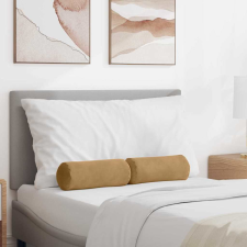  Hengerpárnák 2 pcs Barna Ø 15 x 40 cm Bársonyos szövet lakástextília