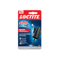 HENKEL Pillanatragasztó, ecsetes, 5 g, HENKEL "Loctite Super Bond" ecset, festék