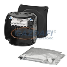 Hensel WP 0402 B Vízálló kábelösszekötő doboz kiöntőmasszával, 104x104x70 mm, IP68 villanyszerelés