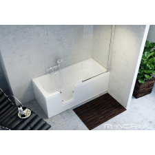  Héra akadálymentesített besétálós akril kád 170x75 balos kád, zuhanykabin