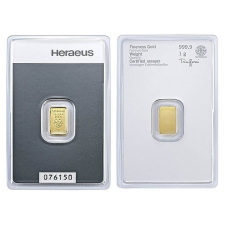 Heraeus 1g - Befektetési aranyrúd egyéb ékszer