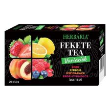 Herbária Fekete tea HERBÁRIA erdei gyümölcs-barack-citrom-eper mix 20 filter/doboz tea