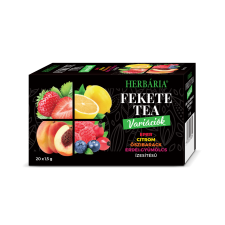 Herbária Fekete tea mix- Fekete tea erdei gyümölcs, barack, citrom, eper variáció tea