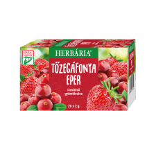Herbária Herbária tőzegáfonya eper ízesítésű gyümölcstea 20x2g 40 g tea
