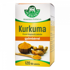 Herbária Kurkuma tabletta gyömbérrel 120 db vitamin és táplálékkiegészítő