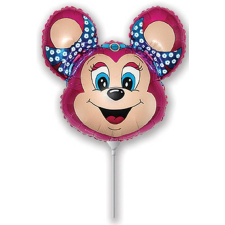 Hercegnők Babsy Mouse Pink, Egér fólia lufi 36 cm party kellék