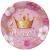 Hercegnők Hercegnő Crown papírtányér 8 db-os 22,7 cm