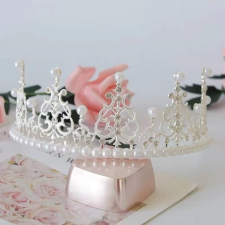 Hercegnős tiara torta dísz gyöngyökkel-Ezüst sütés és főzés