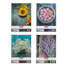 Herlitz Flower 80 lapos A5 vonalas spirálfüzet - Többfajta (09542895) füzet