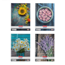 Herlitz Flower A4 70lapos kockás spirálfüzet füzet