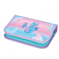  Herlitz kihajtható tolltartó, Ocean Lights/Csikóhal, 2 klapnis (üres) tolltartó