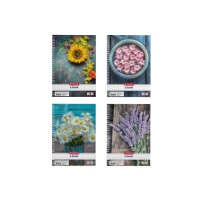 Herlitz Spirálfüzet Herlitz Flower, A/5, vonalas, 80 lap füzet