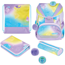 Herlitz UltraLight XL Plus Little Monster Iskolatáska szett - Lila / Sárga mintás (50048922) iskolatáska