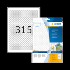 HERMA 10 mm x 10 mm Papír Íves etikett címke  Fehér  ( 25 ív/doboz ) etikett