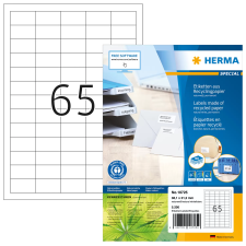 HERMA 38,1x21,2 mm Címke tintasugaras és lézer nyomtatóhoz (5200 címke / csomag) etikett