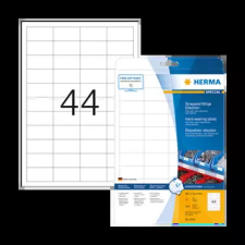 HERMA 48.3 mm x 25.4 mm Műanyag Íves etikett címke  Fehér  ( 25 ív/doboz ) etikett