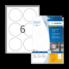 HERMA 85 mm x 85 mm Műanyag Íves etikett címke  Fehér  ( 25 ív/doboz ) etikett