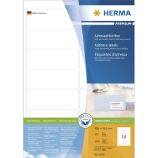 HERMA Adressetiketten A4 weiß 99,1x38,1  mm Papier 1400 St. (4678) etikett