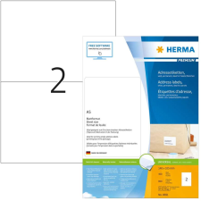 HERMA Adressetiketten Premium A5 weiß 105x148 mm 800St. (8691) etikett
