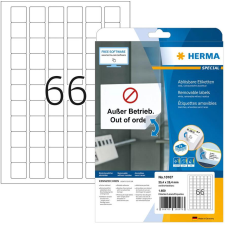 HERMA Etik. A4 weiß 25,4x25,4 mm quadr. ablösb. 1650 St. (10107) etikett